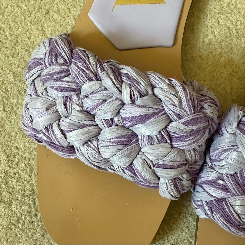 ZARA Lavender Braided Slide Sandals size EU 38 - Picture 3 of 6